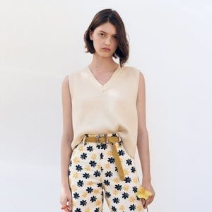 Zara Knit Vest Cream